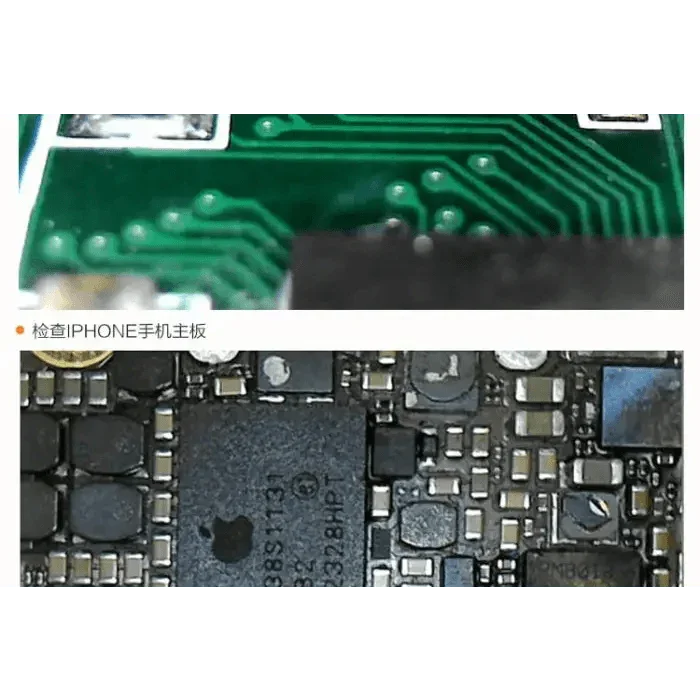 PhoneFix WiFi microscope endoscope for PCB inspection and repair, showing a compact electric microscope with flexible viewing capabilities.