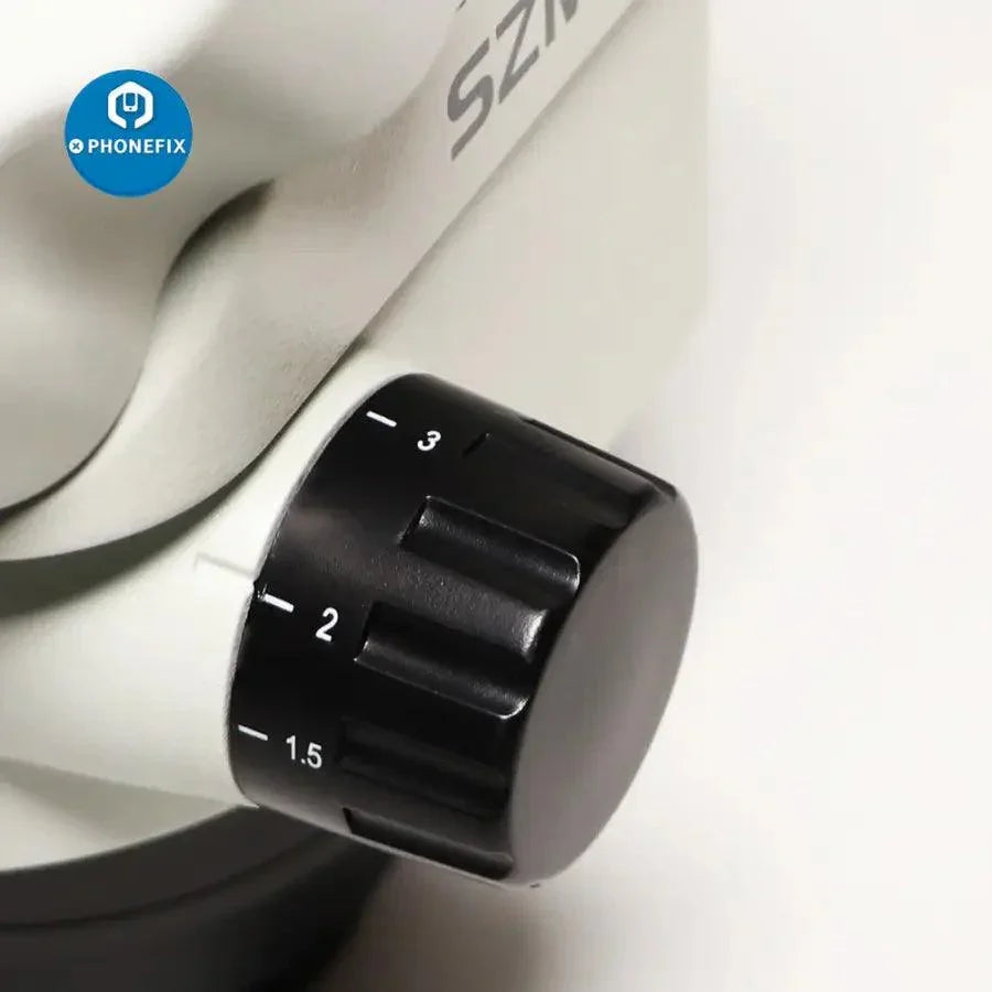 PHONEFIX SZMN 7-45X simule-focal trinocular zoom stereo microscope head for electric microscopes, detailed close-up view