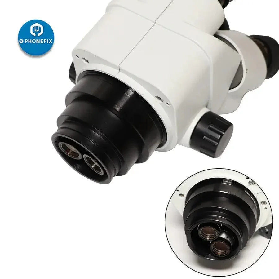 SZMN 7-45X Simul-focal Trinocular Zoom Stereo Microscope Head for electric microscopes by PHONEFIX