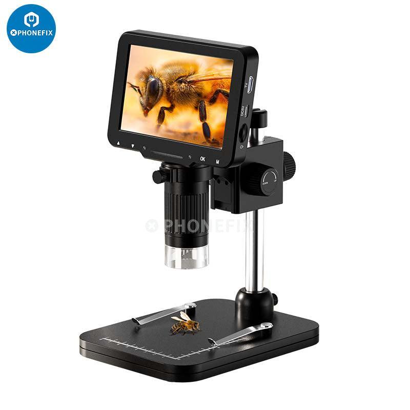 Electric microscope LP050 with 4.3-inch screen, 1000X zoom, 20MP camera, and video recorder by PHONEFIX.
