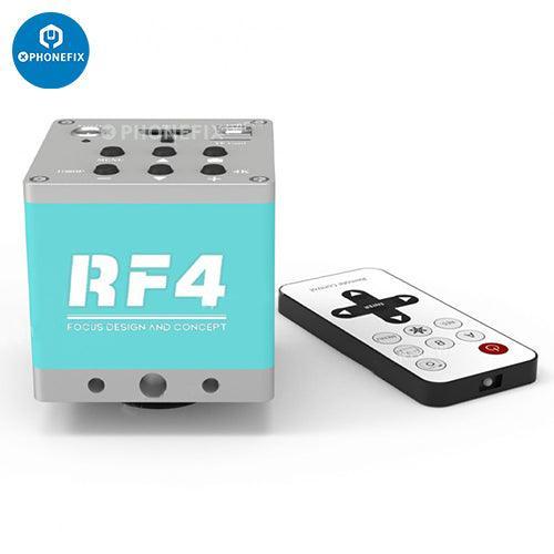 Microscope électrique trinoculaire RF-6565 7050 de PHONEFIX avec caméra 4K Ultra HD, doté d'une base en PO4 et de composants optiques de haute précision.