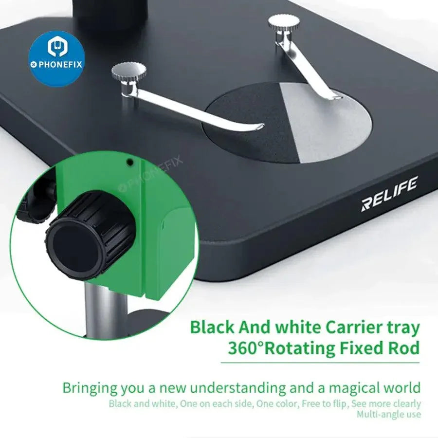 Microscope stéréo trinoculaire RELIFE RL-M3T-B1 pour le soudage de circuits imprimés, microscope électrique pour travaux électroniques de précision, par PHONEFIX.
