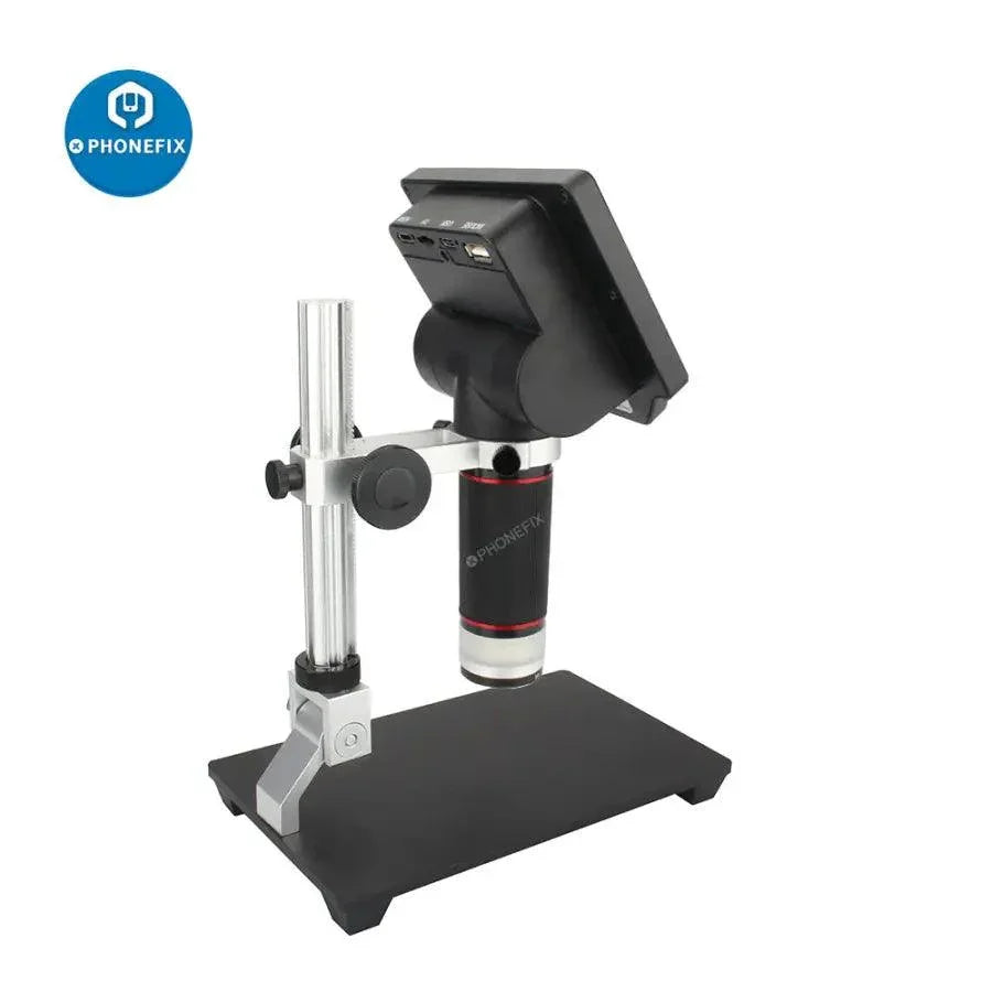 PhoneFix 1000X digital microscope with 7-inch HD LCD screen, ideal for soldering repair and detailed electronic inspections.