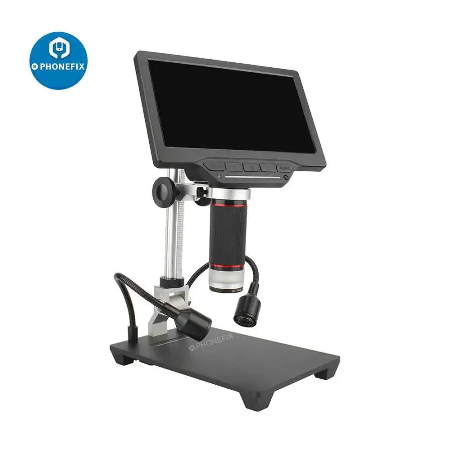 Electric microscope with 7-inch HD LCD display, 1000x magnification, designed for soldering and repair by PHONEFIX.