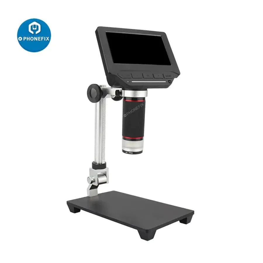 PHONEFIX 1000X digital microscope with 7-inch HD LCD screen, ideal for soldering repair and detailed electronic inspections.
