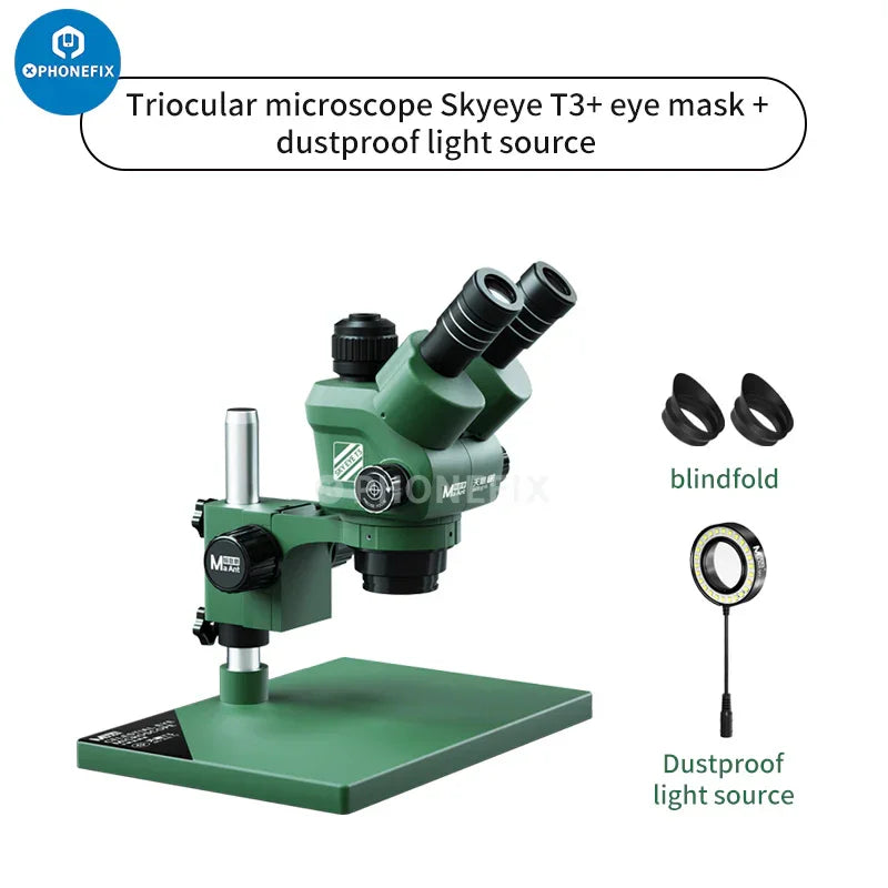 YCS 6558X 6.5X-58X trinocular zoom stereo microscope with electric illumination, used for detailed magnification and inspection.