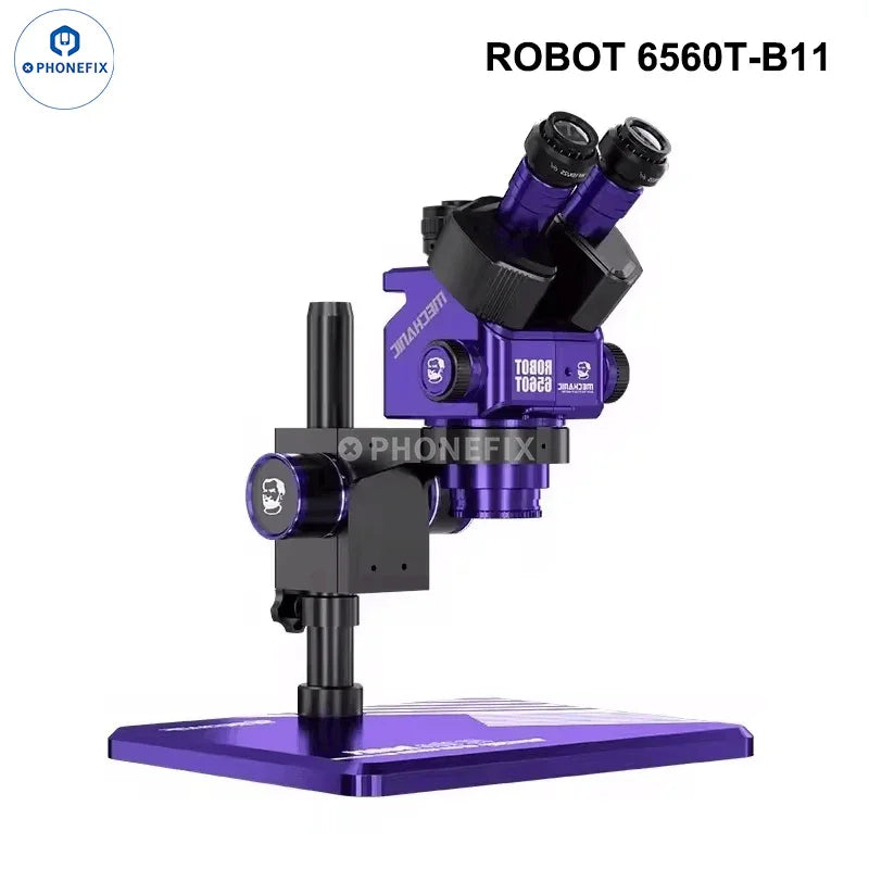YCS 6558X 6.5X-58X trinocular zoom stereo microscope with electric illumination, manufactured by PHONEFIX.