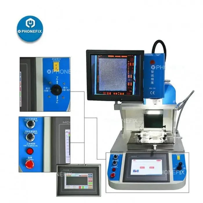 Wisdomshow WDS-700 BGA rework station by PHONEFIX, electric soldering machine with multifunctional power tools for electronics repair.