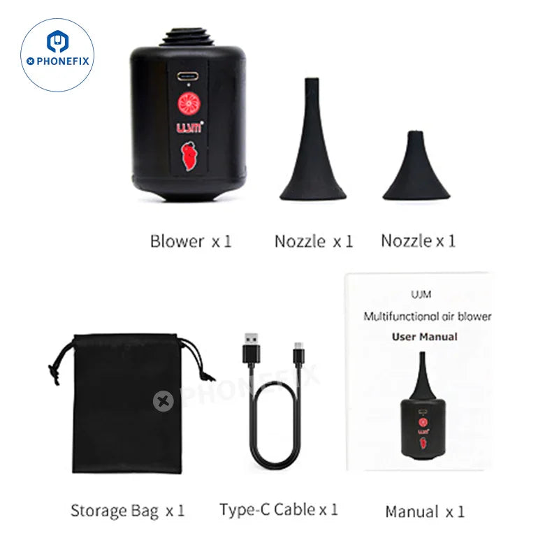 Electric power tool: PHONEFIX 2UUL BB Nano Superpower Fan Cooling Blower and dust remover, with compact design and electric operation.