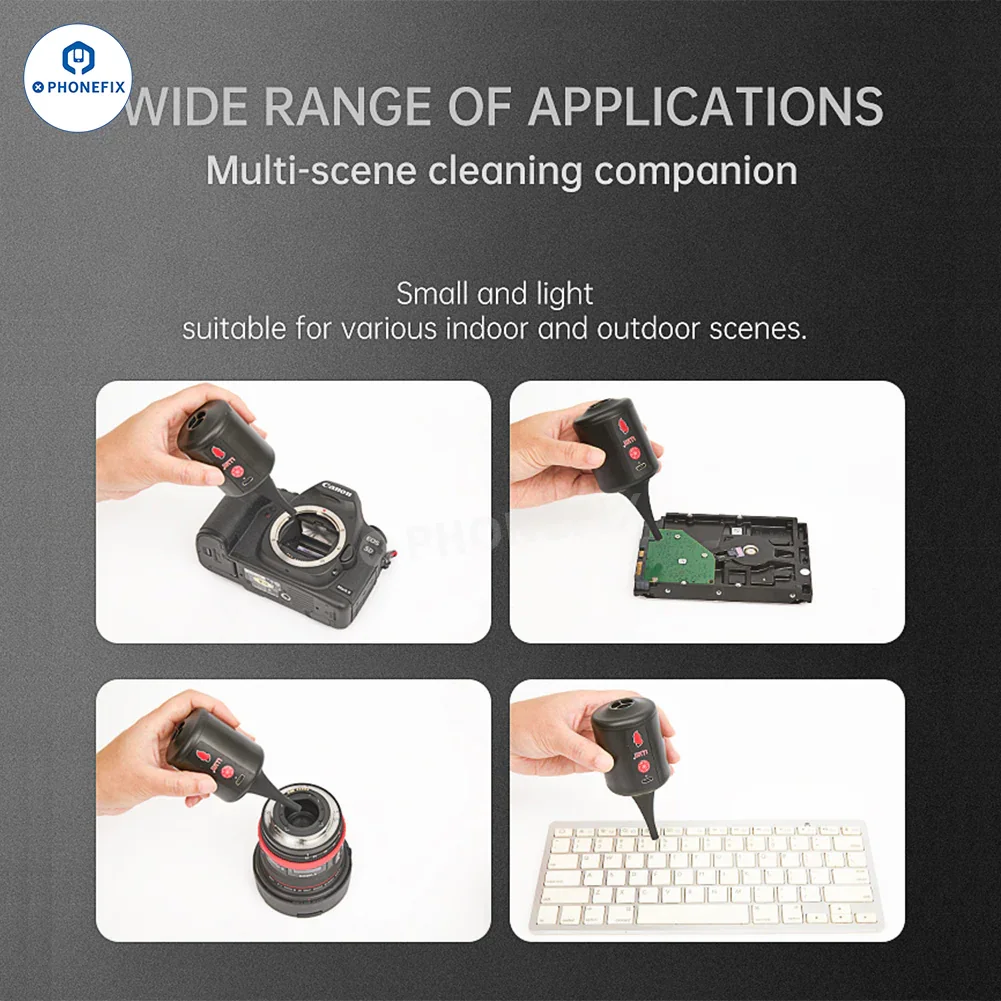 PHONEFIX 2UUL BB Nano Superpower Fan cooling blower, electric dust remover for cleaning electronic devices and power tools.