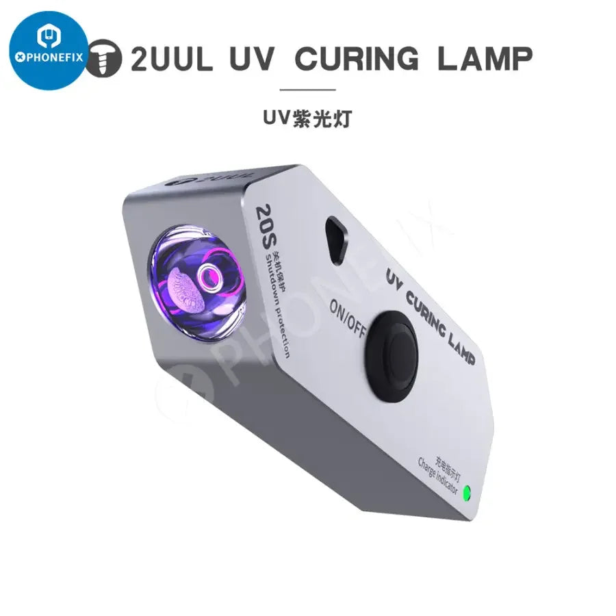 2UUL SC05 SC08 UV curing lamp light for motherboard repair, electric power tool by PHONEFIX, with a compact design and LED UV light source.