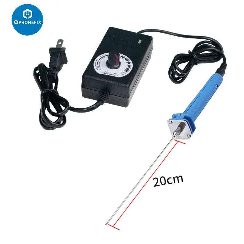 PhoneFIX 15W electric foam cutter pen for DIY Styrofoam cutting, featuring a compact design and precise cutting tip.