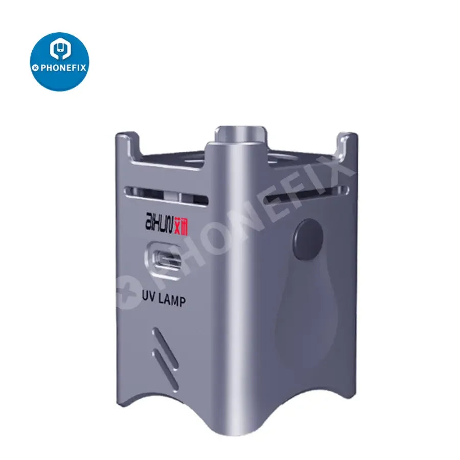Aixun UV curing lamp with fan from PHONEFIX, green oil UV glue curing tool, electric power tool for precise adhesive curing.