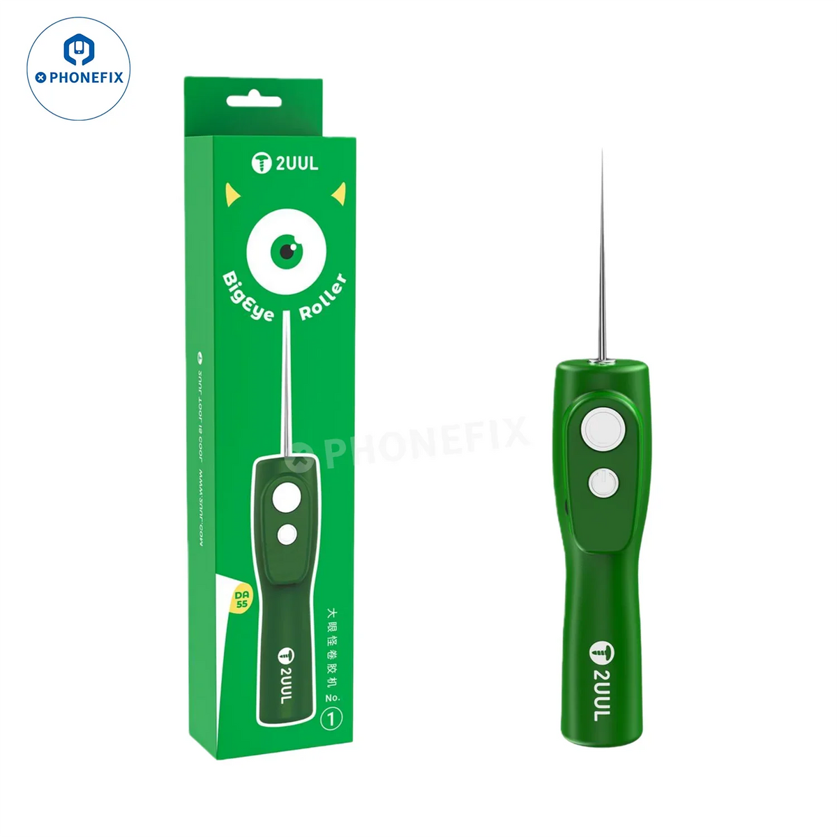 PHONEFIX 2UUL Bigeye Roller OCA glue remover tool for tablet and phone screen repair, electric power tool with roller head.