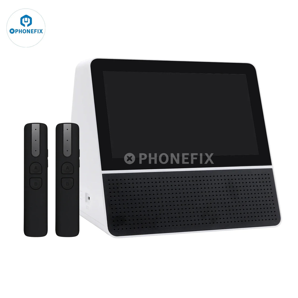PHONEFIX RK-X7 multi-language translator with dual screens, compact electric power tool for business translation and communication.
