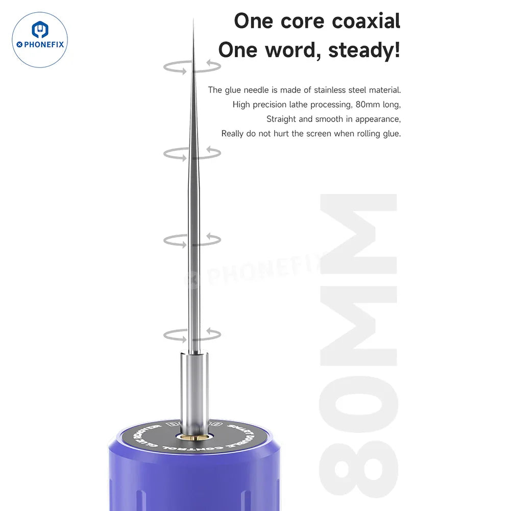 PhoneFix MECHANIC Electric OCA Glue Remover with grinding, polishing, and green lamp for precise screen repair.