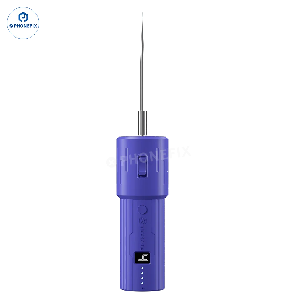 PhoneFix mechanic electric OCA glue remover with grinding and polishing tools, green lamp for precise electronic screen repair.