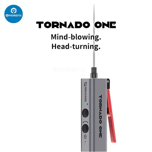 PhoneFix electric mechanic OCA glue remover with grinding and polishing tools, green lamp for precision work, cordless power tool.