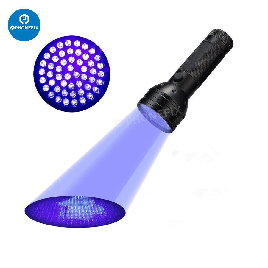 PHONEFIX K-303 transparent UV glue curing adhesive with 9/51 LED UV flashlight for electric power tool use.