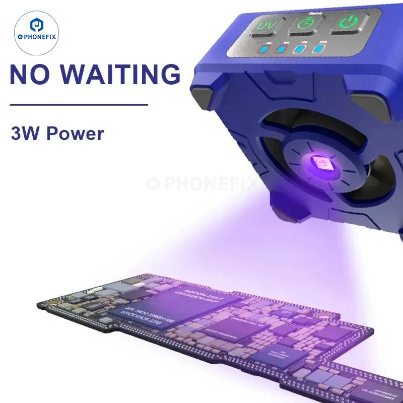 PHONEFIX Qianli MEGA-IDEA Turbo Cooling Curing Fan for motherboard chip repair, electric power tool for electronics repair.