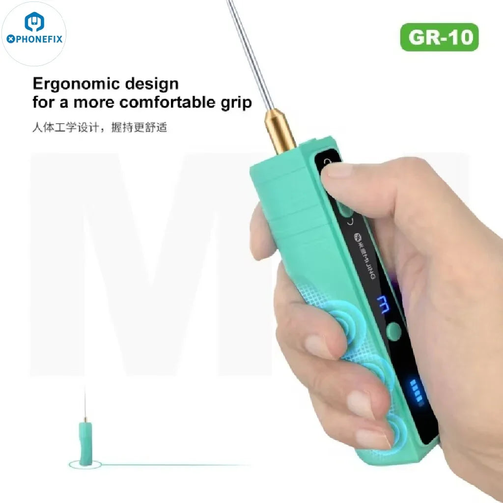 PhoneFix MIJING GR-10 OCA Glue Remover Roll King degumming tool with dust lamp, electric power tool for screen repair.