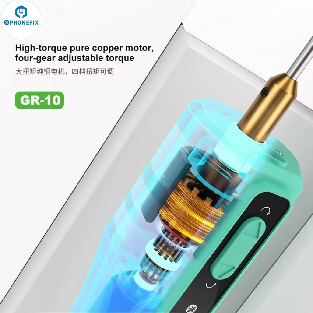 PhoneFix MIJING GR-10 OCA Glue Remover Roll King degumming electric power tool with dust lamp for screen repair.