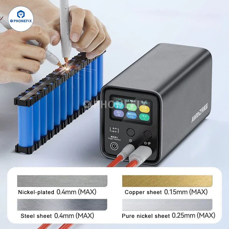 AWithZ UF20B Super Farah Capacitor Spot Welding Machine for electric welding tools, shown in a close-up image.