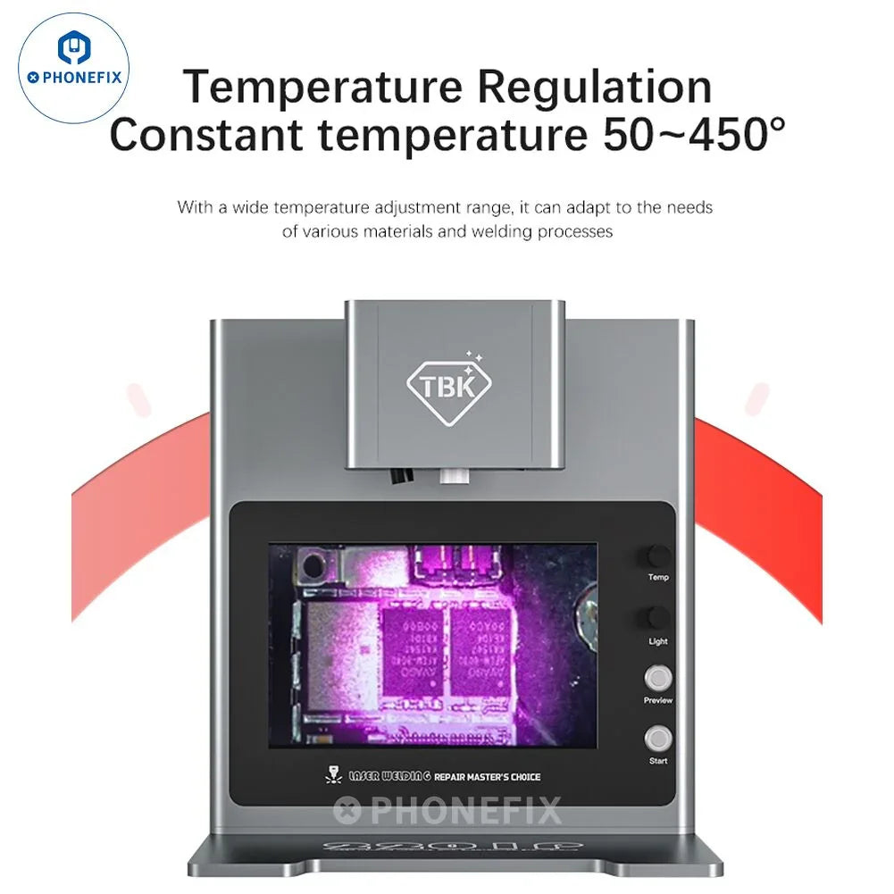 PhoneFix TBK laser welding machine for chip desoldering and glue removal, electric welding tool with precision heating.
