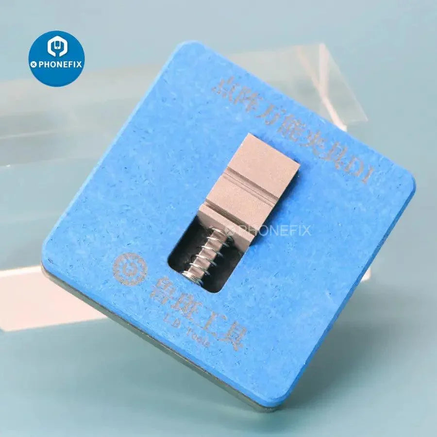 PhoneFix Luban Tool D1 Face ID Repair Holder for D1 Lattice Dot Projector, a secure fixture for Face ID testing and repair.