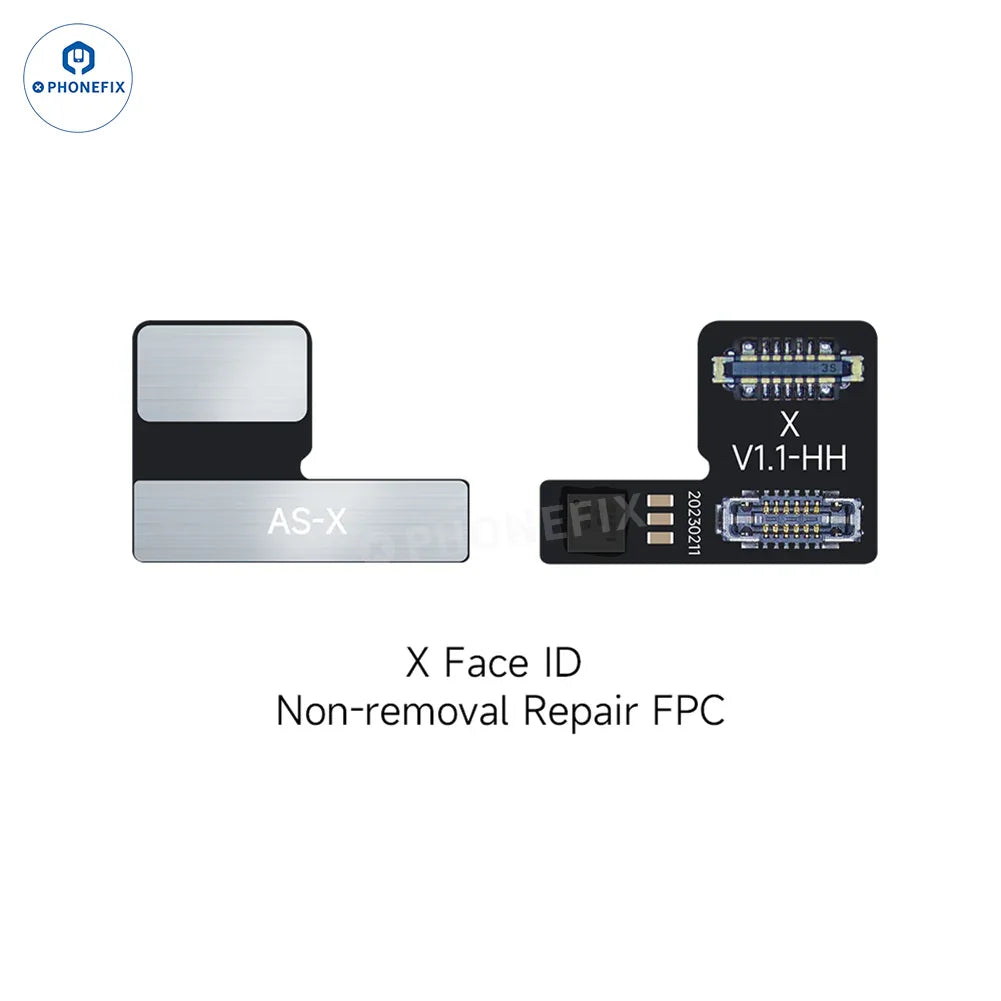 Outil de réparation de câble PHONEFIX FC01 Face ID FPC pour iPhone, présentant le petit câble de remplacement pour la réparation du système Face ID.