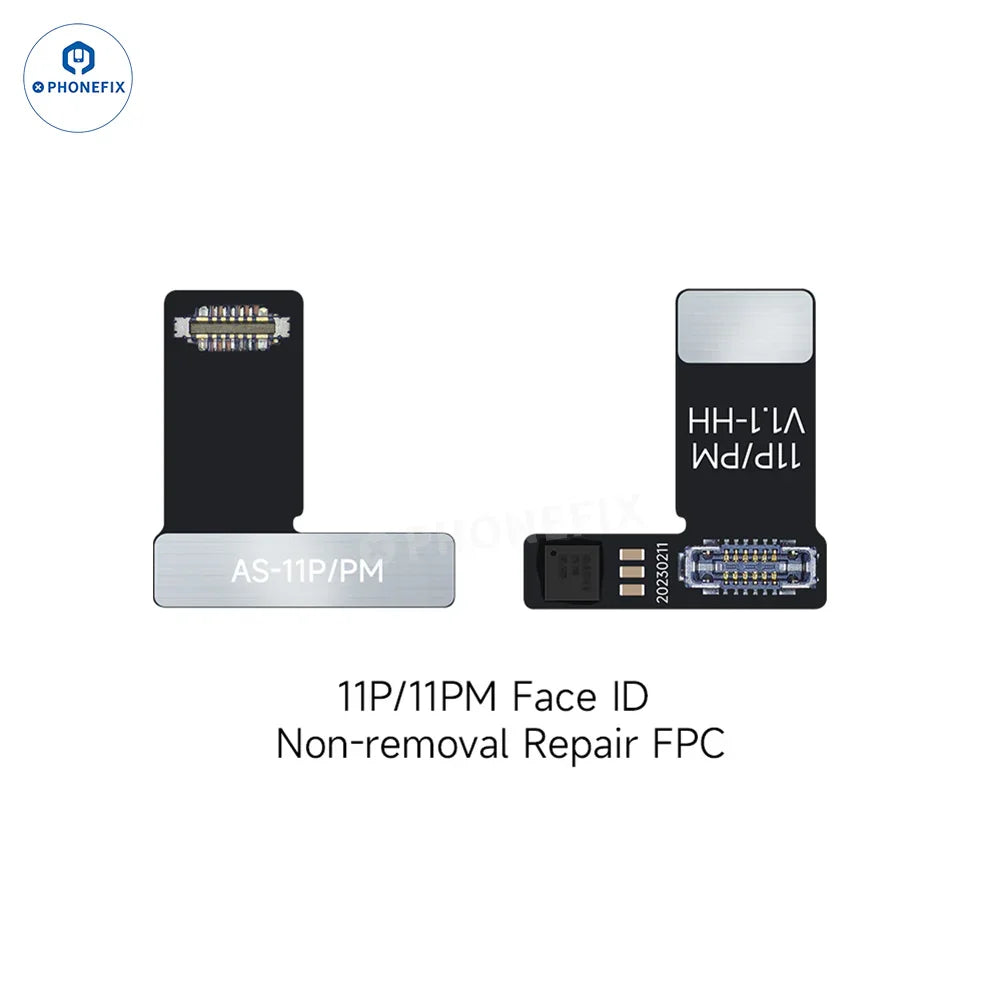 Outil de réparation de câble FPC Face ID PHONEFIX FC01 pour iPhone, montrant le petit câble connecteur utilisé pour la réparation de Face ID.