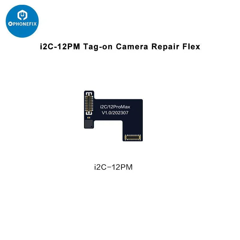 iPhone 11-15 Pro Max rear camera tag-on repair flex cable for Face ID repair, designed by PHONEFIX.