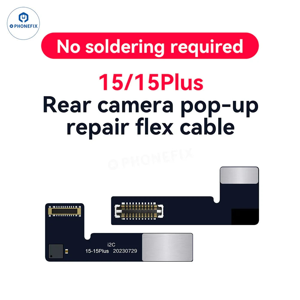 iPhone 11-15 Pro Max i2C Rear Camera Tag-on Repair Flex Cable for Face ID Repair by PHONEFIX