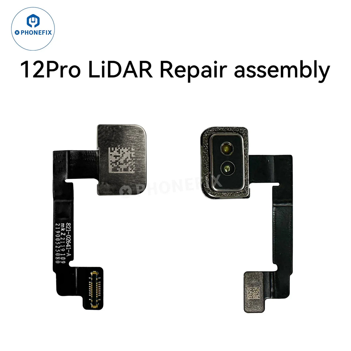 i2C Laser LiDAR repair FPC cable for iPhone 12-14 Pro Max, used for Face ID repair, featuring connector and cable details.
