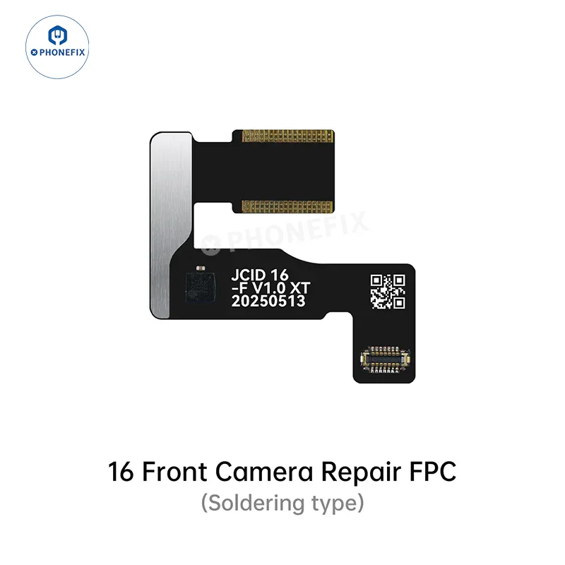PhoneFix front camera FPC cable for iPhone 14-17 Pro Max, Face ID repair tool, replacement part for camera and sensor connection.