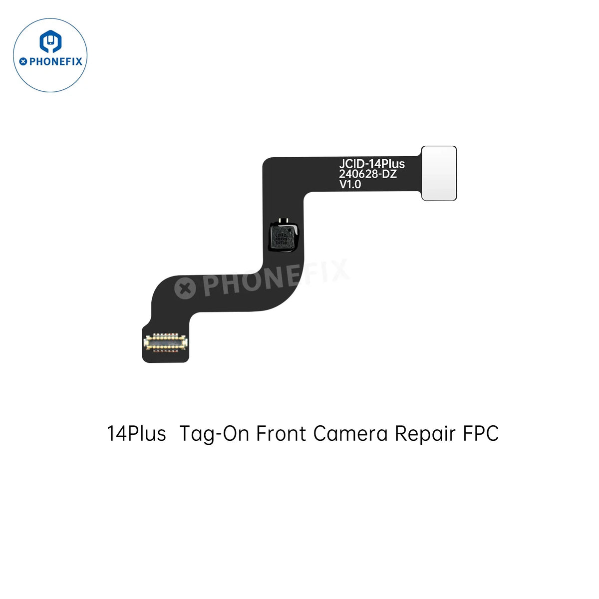 PHONEFIX JCID Tag-on front camera repair cable for iPhone 14-17 Pro Max, Face ID repair tool with connector and flexible cable