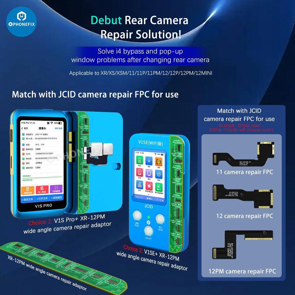 JCID rear camera repair FPC cable for iPhone XR to Pro Max, used as face ID repair tool by PHONEFIX, compatible with China phones