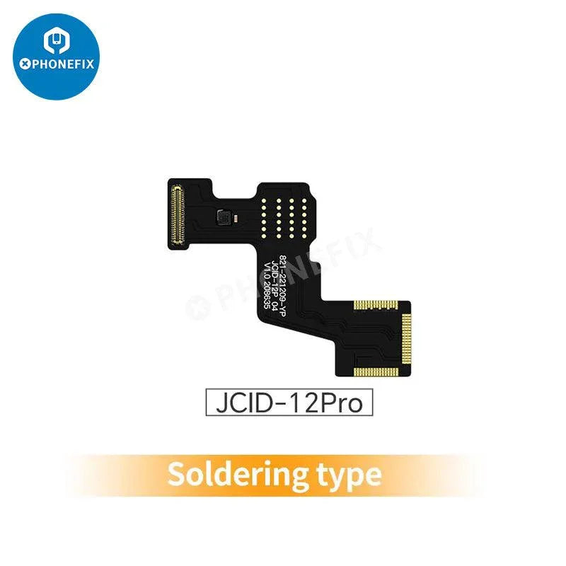 JCID rear camera FPC repair cable for iPhone XR to Pro Max, used as a Face ID repair tool by PHONEFIX