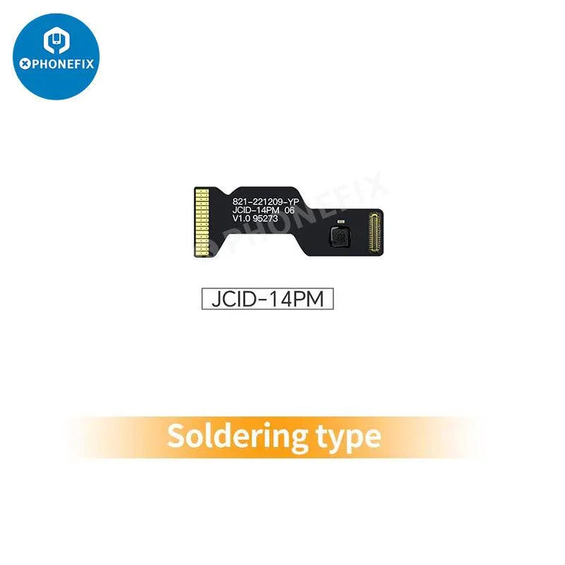 JCID rear camera FPC repair cable for iPhone XR to Pro Max, used as a Face ID repair tool by PHONEFIX.