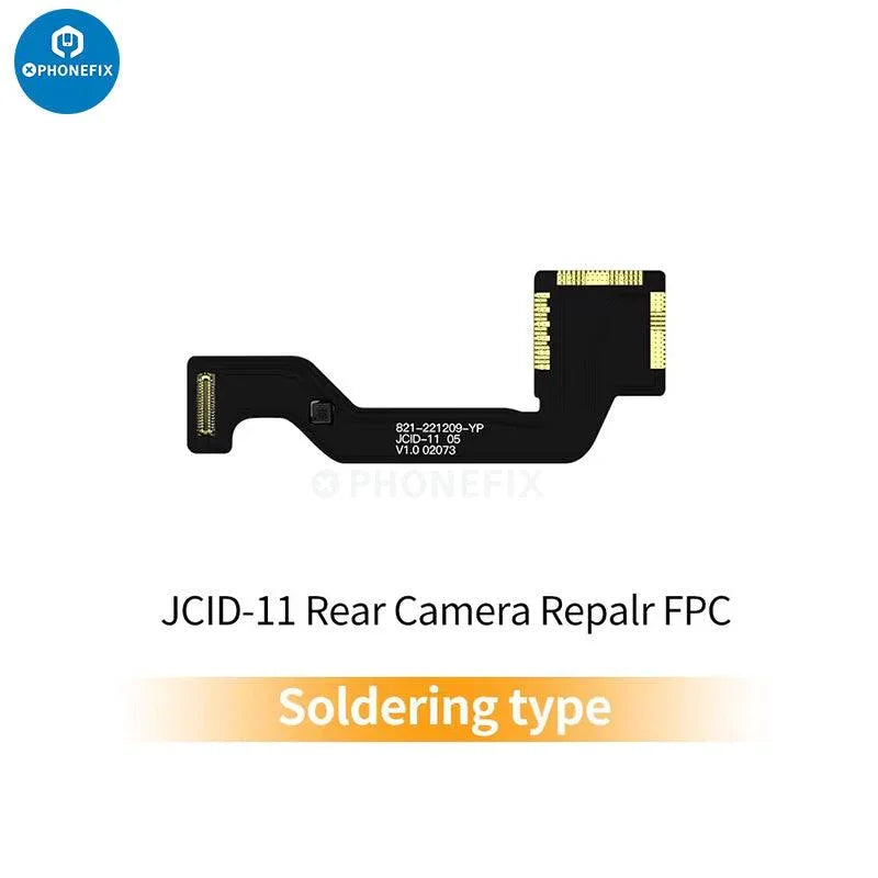 Rear camera FPC repair cable for iPhone XR to Pro Max from PHONEFIX, used for Face ID repair and camera troubleshooting.