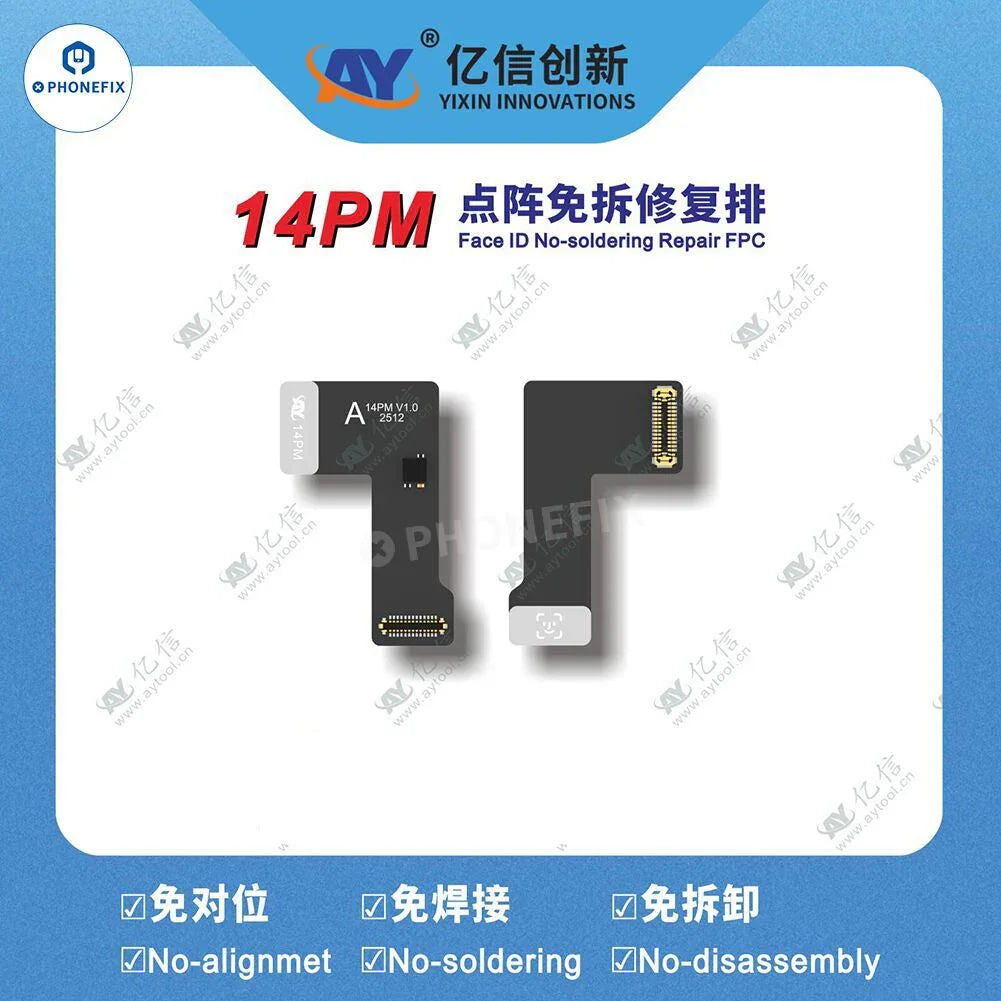 Herramienta de reparación PHONEFIX A108 Face ID con cable para iPhone 13-16 Pro Max, utilizada para reparaciones de Face ID mediante adaptadores.