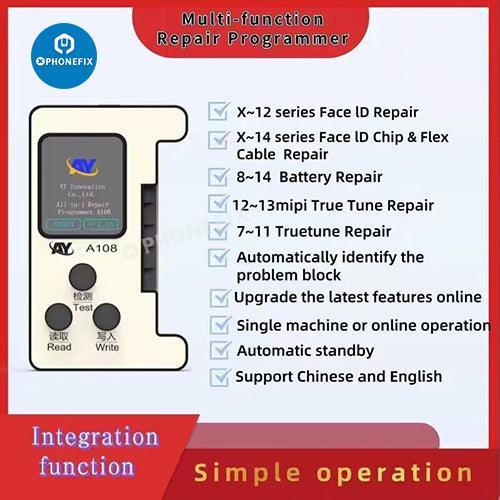 PHONEFIX A108 BOX iPhone Face ID Repair Tool for iPhone 8 to 16 Pro Max, multi-function repair programmer device.