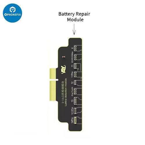 A108 BOX multi-function repair programmer for iPhone 8-16 Pro Max, Face ID repair tool by PHONEFIX, shown with ports and controls.