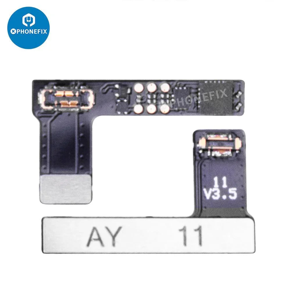 A108 BOX multi-function repair programmer for iPhone 8-16 Pro Max, Face ID repair tool by PHONEFIX, shown with device components.