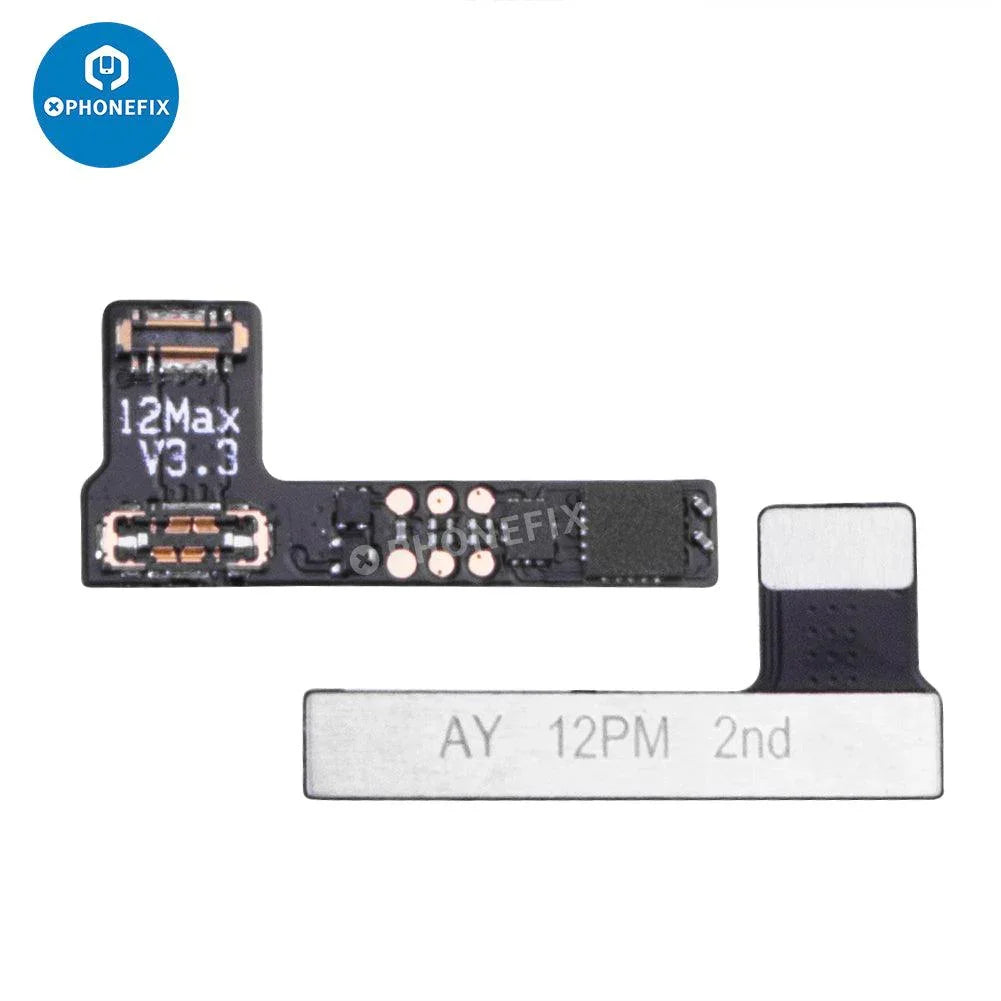 A108 BOX multi-function repair programmer for iPhone 8 to 16 Pro Max, Face ID repair tool by PHONEFIX, showing device connections and controls.