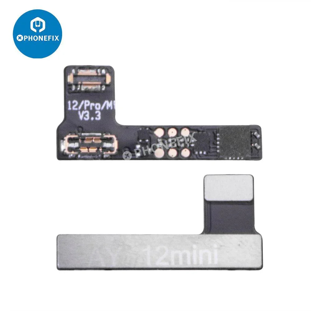 A108 BOX multi-function repair programmer for iPhone 8 to 14 Pro Max, FACE ID repair tool by PHONEFIX, shown with device components.