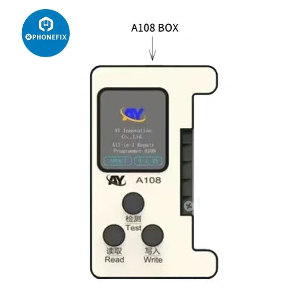 A108 BOX multi-function iPhone Face ID repair tool by PHONEFIX, used for repairing iPhone 8 to 16 Pro Max Face ID systems.