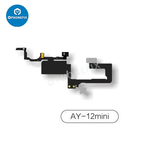 PHONEFIX AY A108 earpiece FPC cable repair tool for iPhone True Tone Face ID, showing the small repair component on a neutral background.