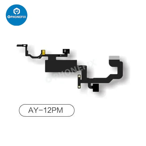 PhoneFix AY A108 iPhone Face ID repair tool with FPC cable for True Tone and Face ID component repair, shown on white background.