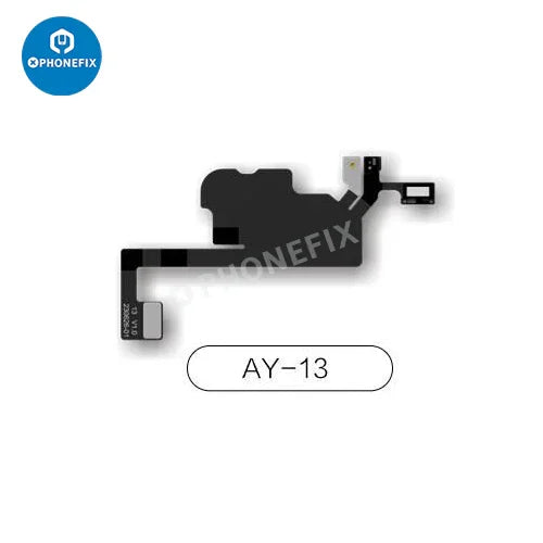 PhoneFix AY A108 earpiece FPC cable for iPhone True Tone Face ID repair, showing the flexible repair tool cable.